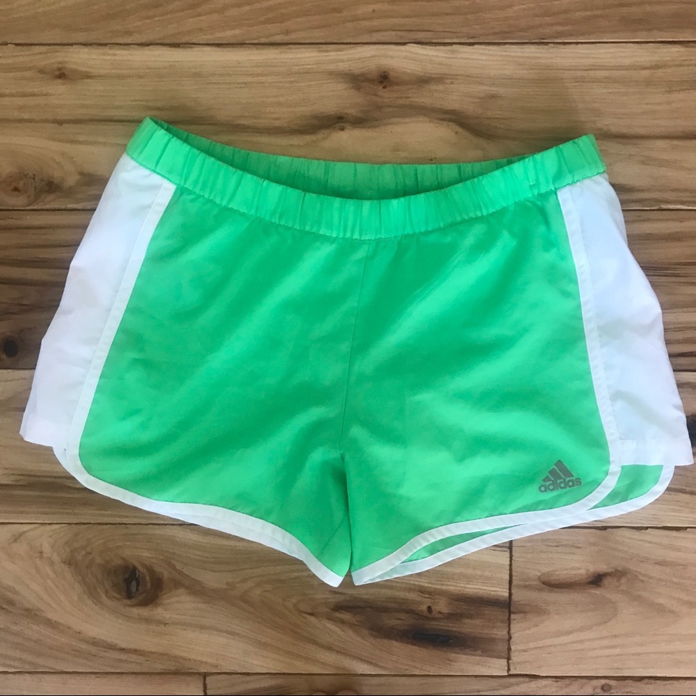 Lime Green Adidas Shorts - Size Small